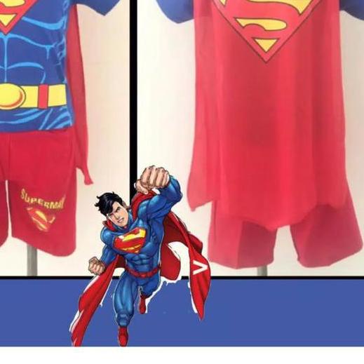 ֍ Baju anak setelan superman sayap lengan pendek / BAJU ANAK SUPERMAN PENDEK SAYAP ℗