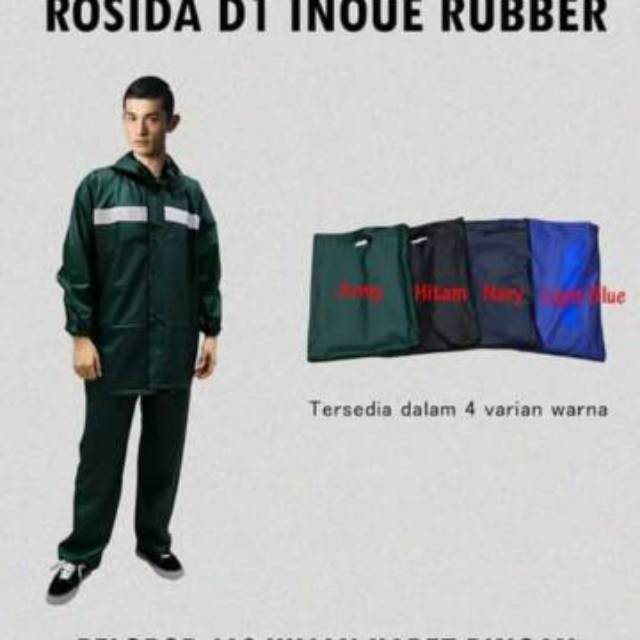 Jas Hujan Rosida Rain Coat Art No D1 Full Press Karet