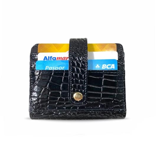 Meimeishop Lava Card Holder Croco Fashion Wallet Credit Card Holder Mini Wallet Lokal Batam
