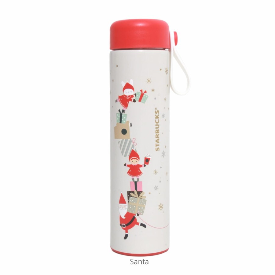 tumbler starbucks thermos santa / black / white 473ml