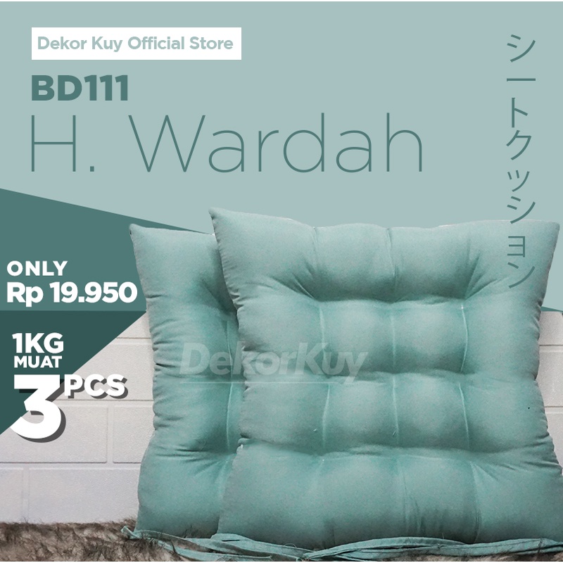 DK - Bantal Duduk / Bantal Alas Duduk Hijau Wardah - BD111