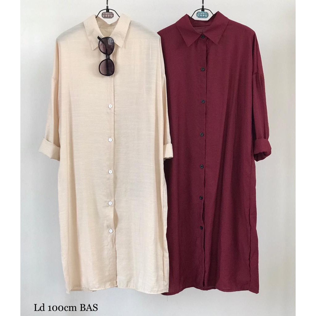 LONG TUNIK POLOS IMPORT BAS