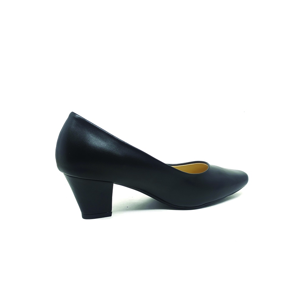 Workswell Sepatu Kerja Wanita Medium Heels 5cm Kode RTL2 Hitam Doff