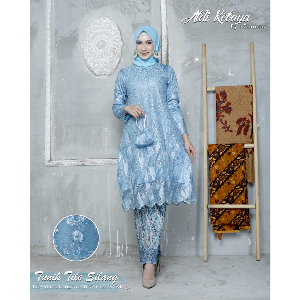 Kadai.baju / Kebaya tunik tille / Kebaya brukat jumbo / Kebaya remaja / Kebaya modern