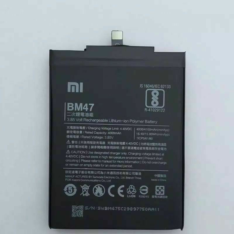 BATERAI BATRE BATTERY XIAOMI REDMI 3 3S 3X 3 PRO REDMI 4X  BM47