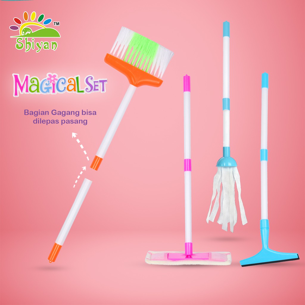 [Shiyan] mainan peran / mainan edukasi anak / mainan bersih bersih / mainan sapu sekop pel cleaning set toys education