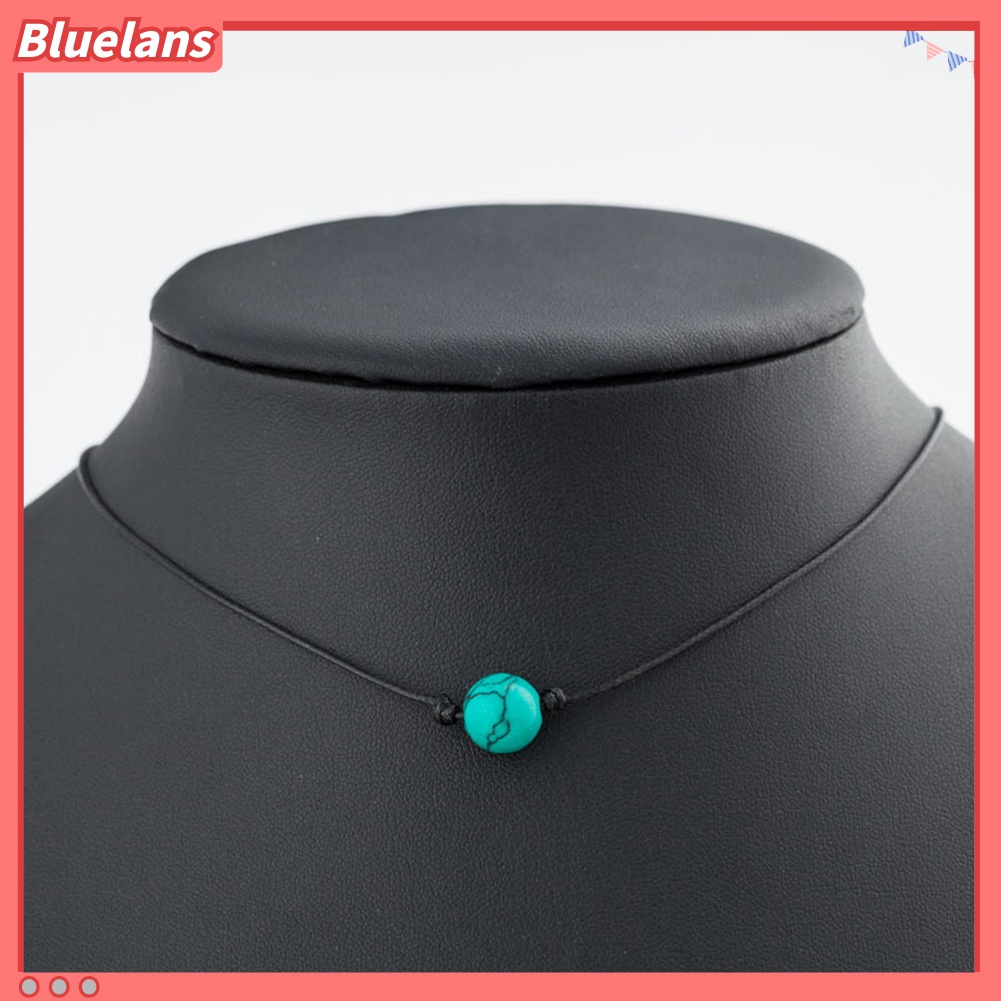 Kalung Choker Tali Handmade Hias Batu Mutiara Tiruan Untuk Wanita