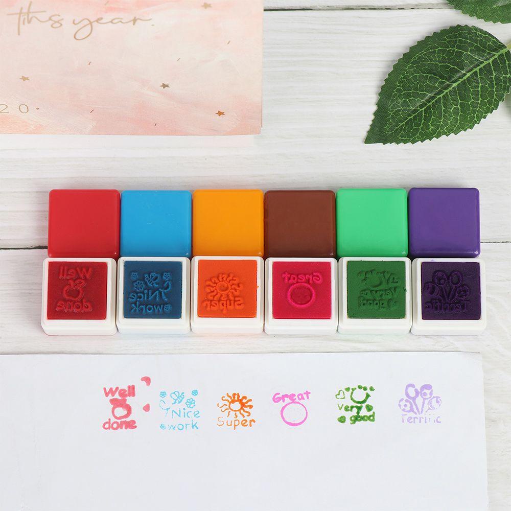 Chookyy 6pcs /set Encouraget Stamp DIY Albums Scrapbooking Kerja Bagus Hadiah Sangat Baik Anak-Anak