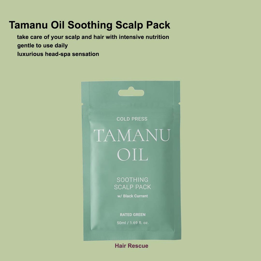 RATED GREEN Tamanu Oil Soothing Scalp Pack 50ml | Nutrisi Kulit Kepala | Perawatan Kulit Kepala | Pe