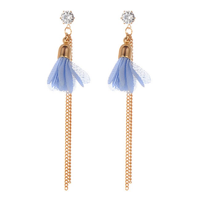 LRC Anting Tusuk Fashion  Flower Shape Decorated Tassel