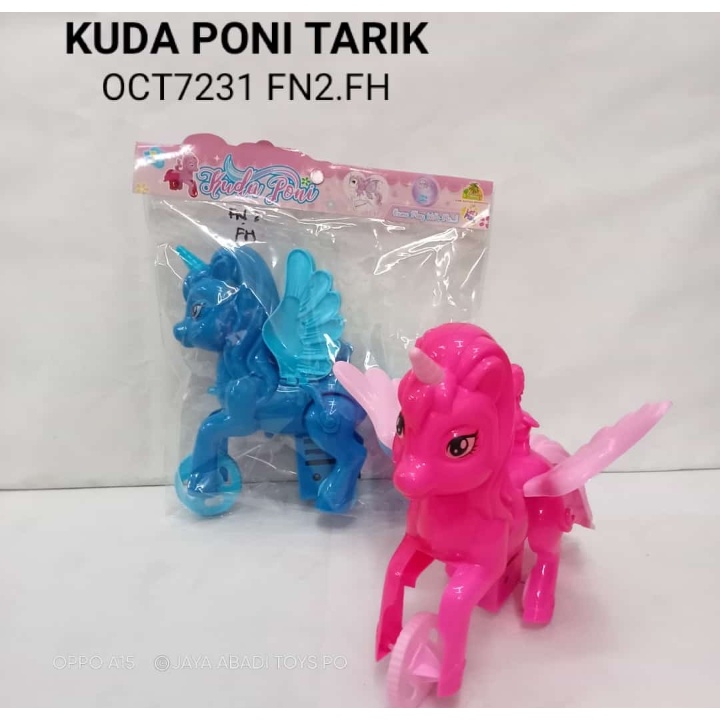 OCT7231 - Mainan Boneka Kuda Poni Tarik Bisa Jalan OCT7231