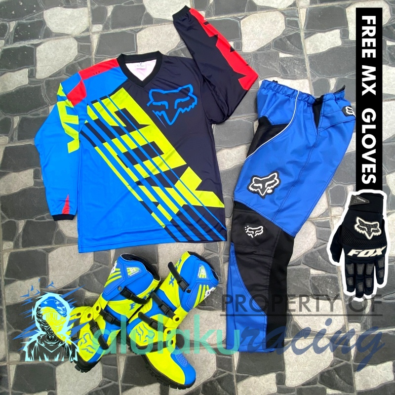 Jersey, Celana, Sarung Tangan &amp; Sepatu SV Fullset MX Trail Motocross - Paket Bundling FOCTSV090708-F41