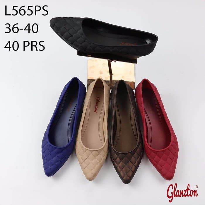 Jelly shoes Glanzton L565 ps wedges 4cm - Cokelat Tua- 36