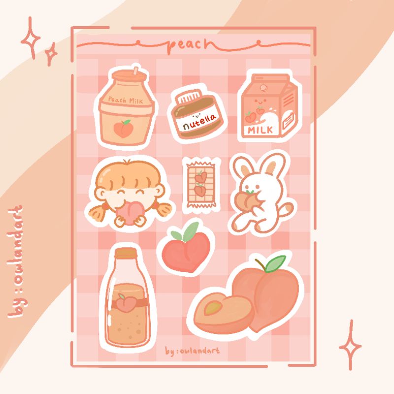 

STICKER DEKO - PEACH