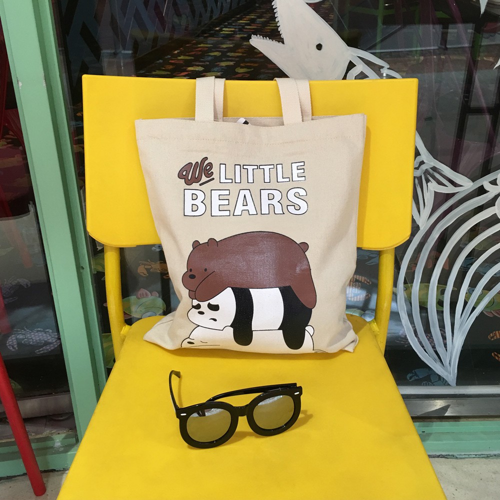 [DIKIRIM DARI JAKARTA] Totebag Kanvas We bare bears Variatif