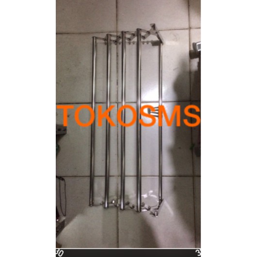 rak handuk tarik stainless steel towel bar tempat handuk lipat stainless