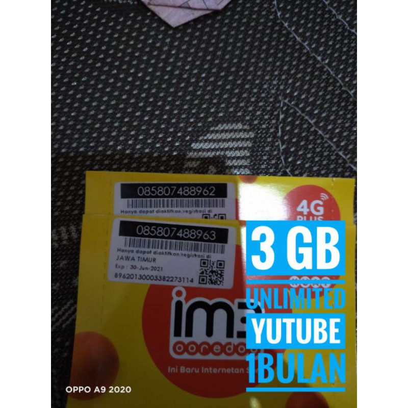Perdana 3Gb unlimited (indosat)