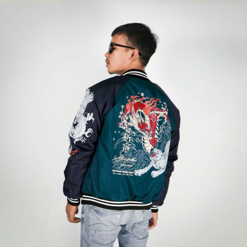 JAKET BOMBER IRATHAR MOTIF SHINJUKU | JAKET BOMBER BAHAN PARASUT