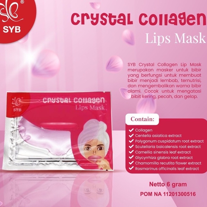 [1Pcs] Masker Bibir Crsytal Collagen untuk Perawatan Bibir Menyeluruh Melembabkan &amp; Mencerahkan Warna Bibir | SYB Masker Bibir Lip Mask