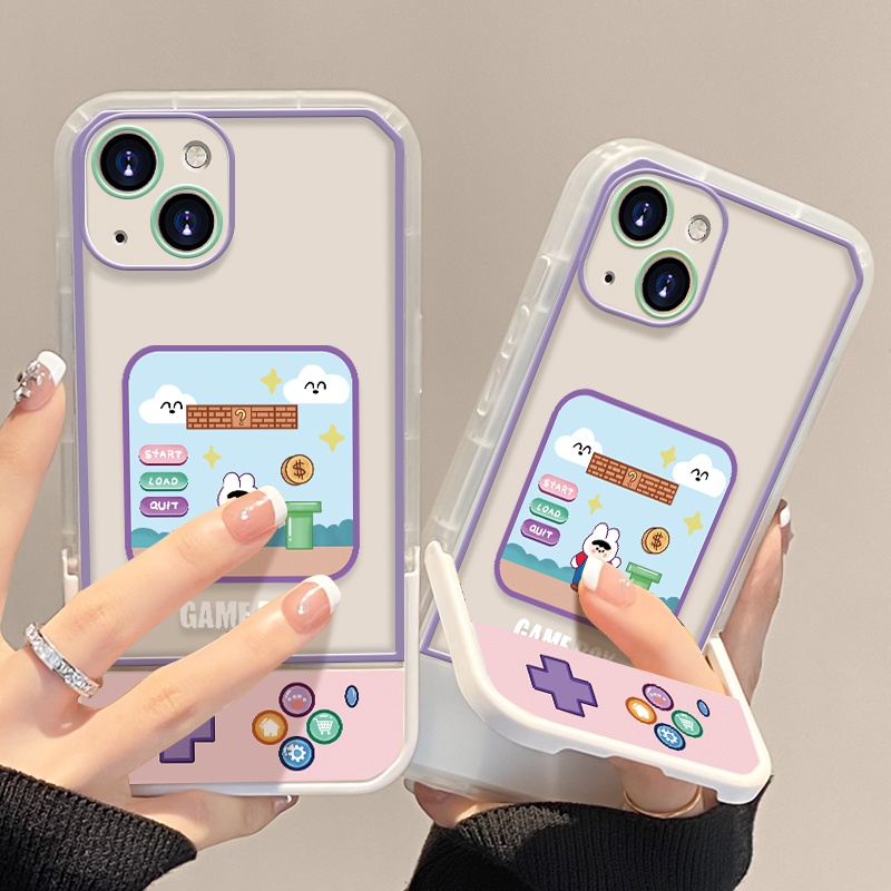 Soft Case Silikon Tpu Transparan Motif Kelinci Untuk Iphone 11 12 13 Pro MAX 7 8 Plus XR X 6 6s Plus SE 2020 XS MAX