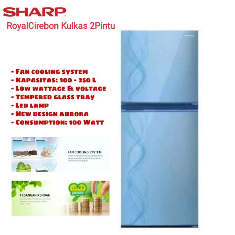 Kulkas 2pintu CirebonKota Sharp sjn237 u/kotacirebon
