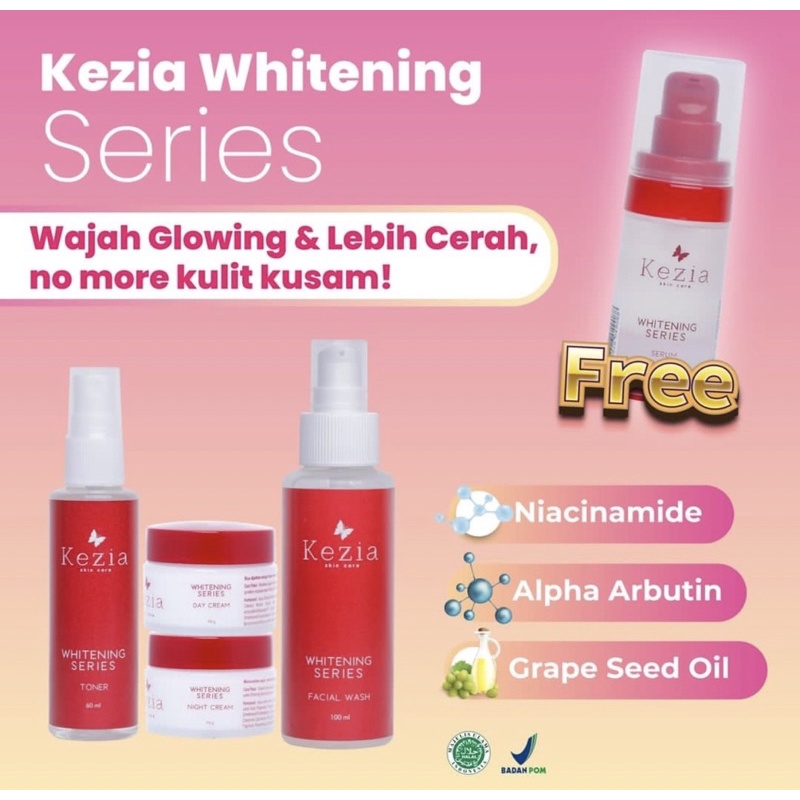 【Official Seller】KEZIA SKIN CARE Paket Wajah Whitening Acne Darkspot