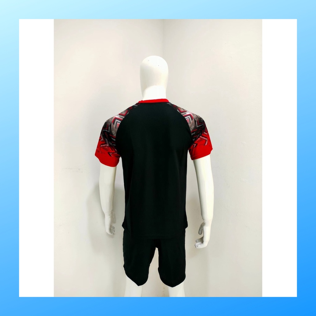 Kaos bulutangkis pria baju badminton dan celana jersey setelan wanita dewasa t-shirt outfit seragam jarsey kostum olahraga pakaian apparel sport jersy bulu tangkis casual jersi sudirman thomas uber cup print custom suit L158 hitam polos