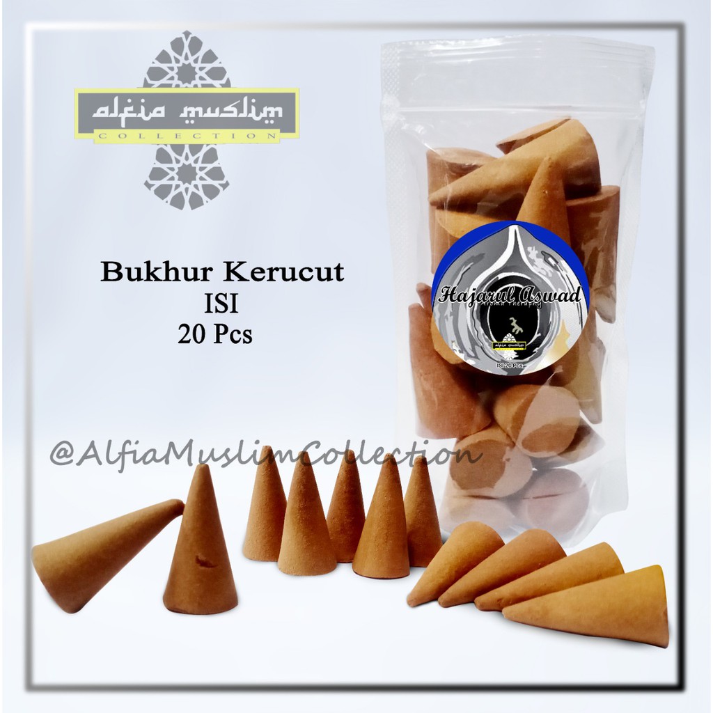 Buhur Kerucut/Aroma Hajar Aswad /Dupa Arab Pengahrum Ruangan dan Aromaterapi Bukhur Kerucut Cone