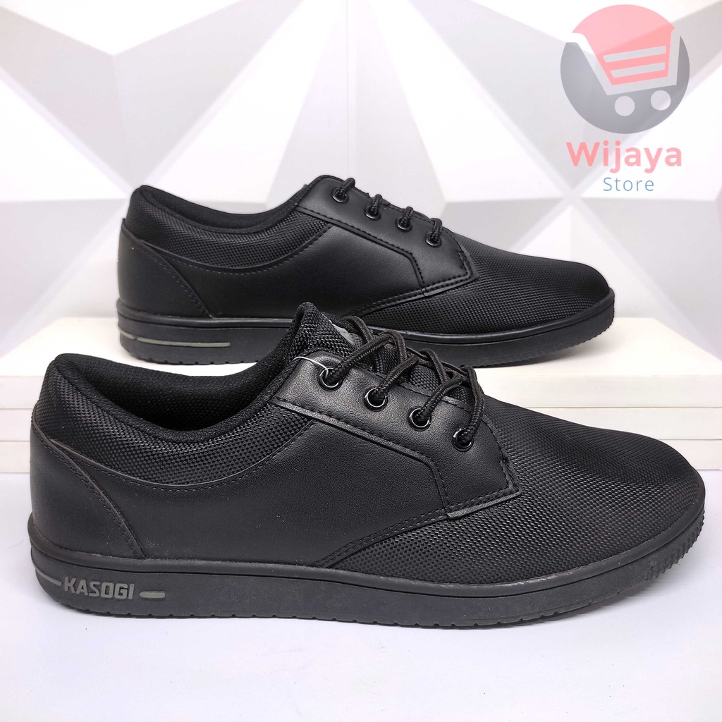 Sepatu Sekolah Kasogi 38-41 Sneaker Original Hitam Polos Kualitas Terpercaya dan Tahan Lama KAIRO