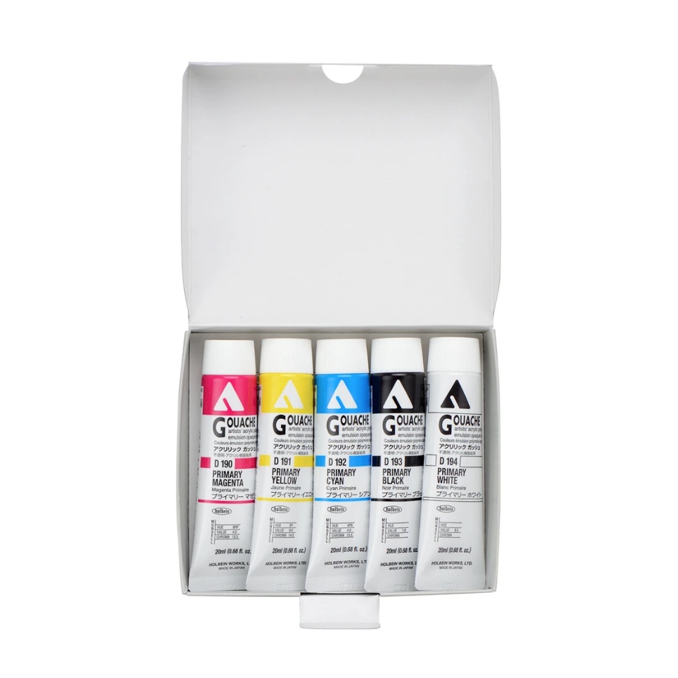 

Holbein Acryla Gouache - Primary Colors Set of 5 x 20ml