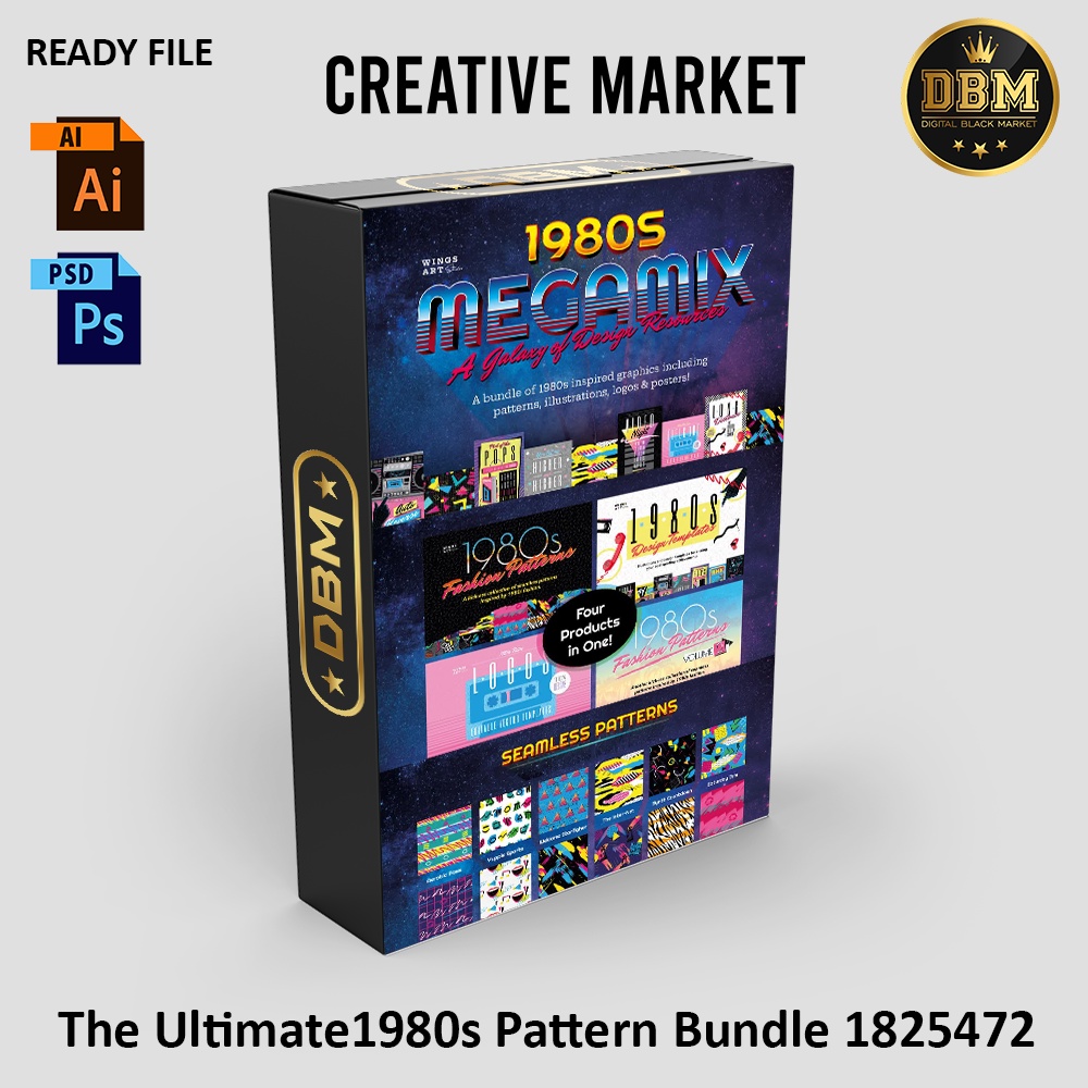 The Ultimate1980s Pattern Bundle - Vector Designs - The Bing Bang Pack