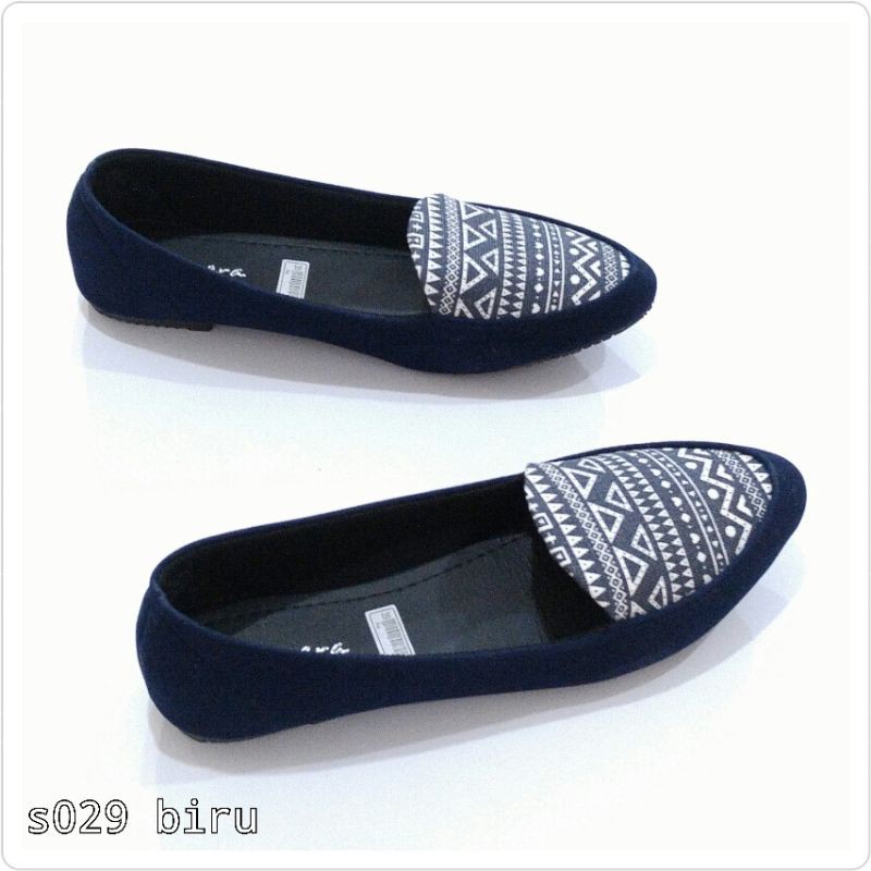 BORNEO BS029 SEPATU FLATSHOES MOTIF BATIK (MOTIF RANDOM)