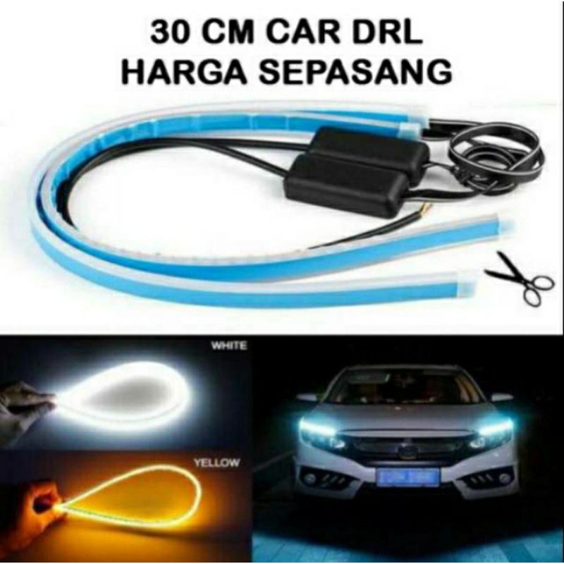 LAMPU LED ALIS DRL LAMPU RUNING LED HEDLAMP MOBIL LAMPU DEPAN 30Cm
