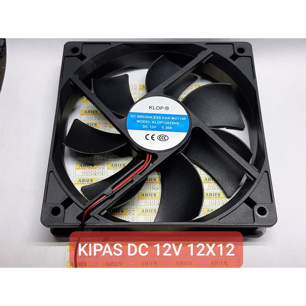 KIPAS DC 12V 12X12 CM