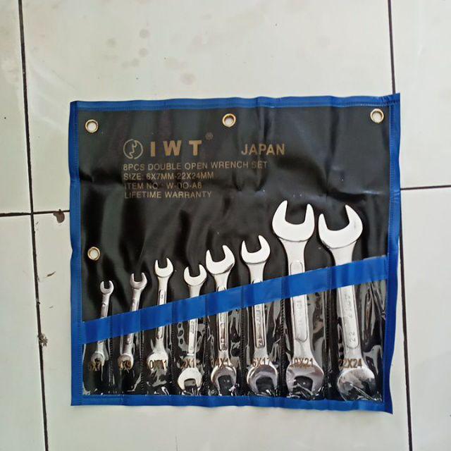 Kunci Pass Pas Set 8pcs 6-24mm Merk Iwt