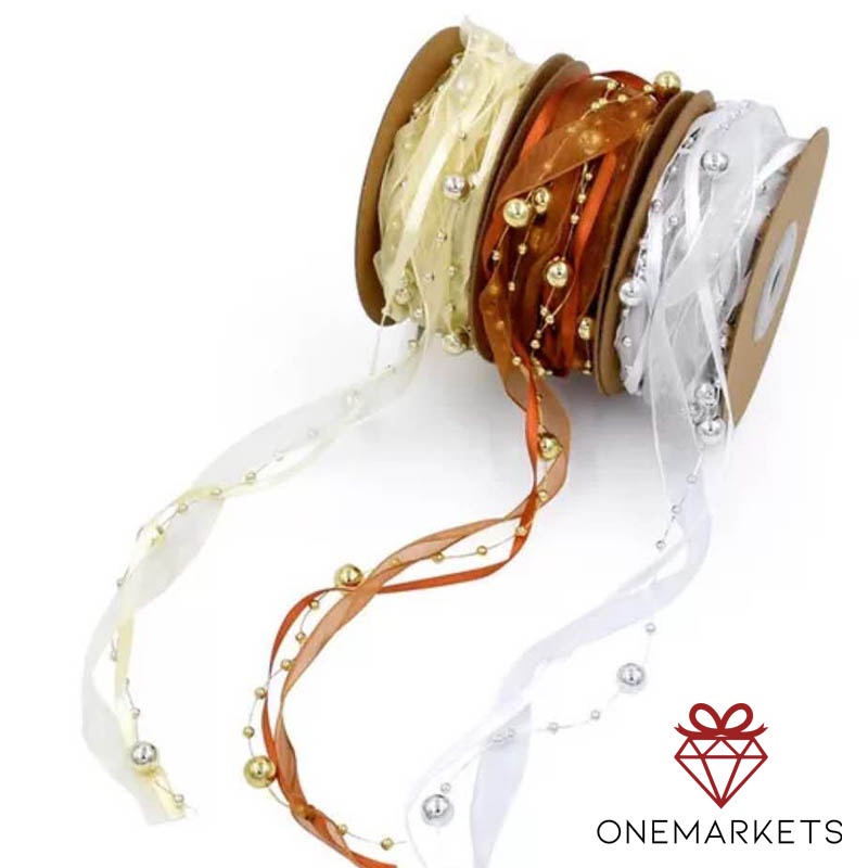

1 Meter Pita Lace Manik Natal - Ribbon Beads Christmas PS102