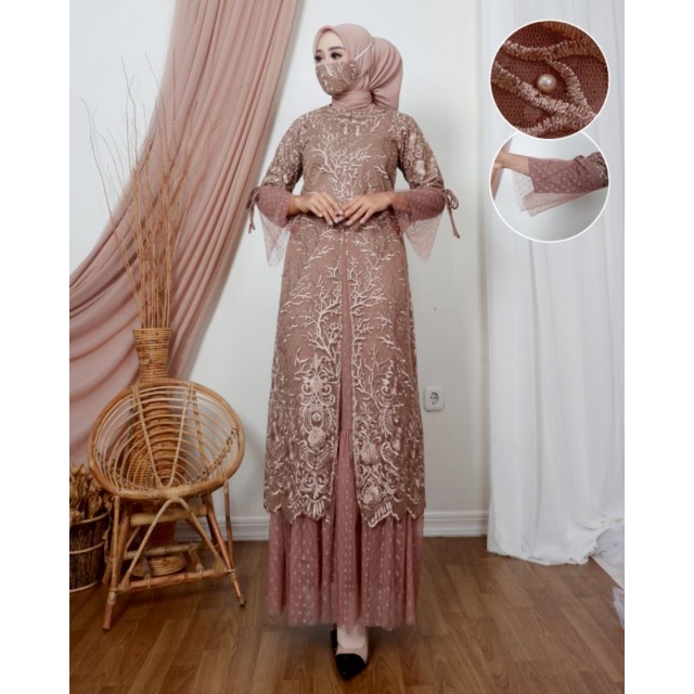 Gamis pesta // gamis tile tutu sarila // kebaya orizinal