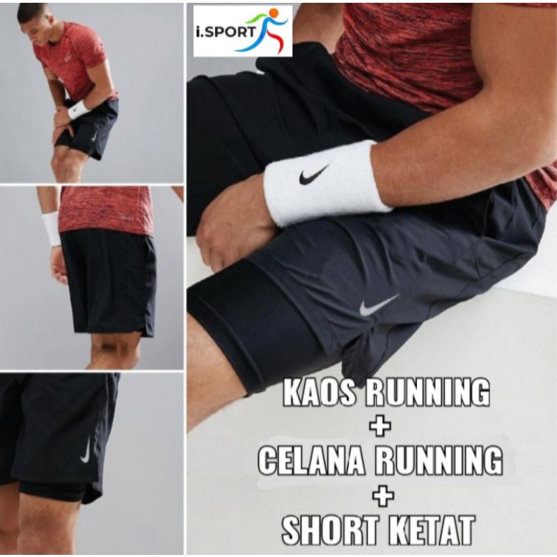 (3pcs) Setelan Running/Olahraga