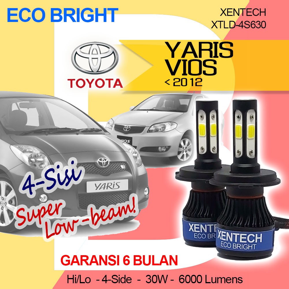 Bohlam Led Toyota Yaris Vios 02 12 Lampu Utama Headlamp Best Low Beam Murah Terang L1 Shopee Indonesia