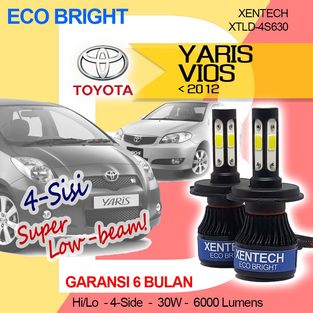 Bohlam Led Toyota Yaris Vios 02 12 Lampu Utama Headlamp Best Low Beam Murah Terang L1 Shopee Indonesia