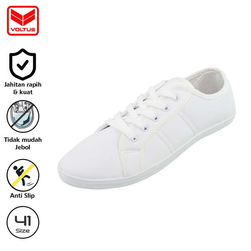 VOLTUS Sepatu Kasual Wanita Hagar White Size 36-41 Casual Shoes Sepatu Tali Wanita VOL-1851021 Putih