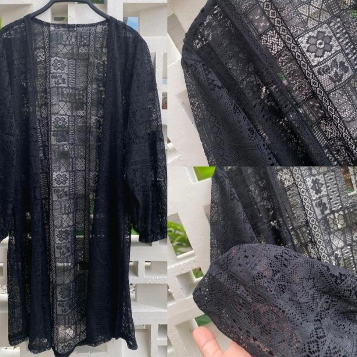 Best Seller Cardigan Brukat Lengan Balon/ Cardigan/ Atasan Wanita/ brukat/ LongCardi/ Outer wanita