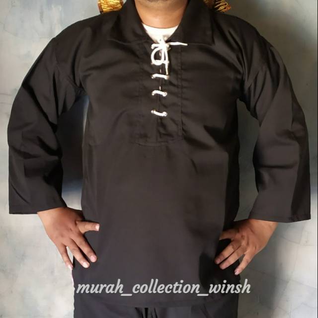 baju silat tali hitam polos