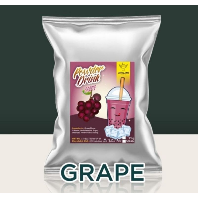 bubuk minuman grape 1 kg powder drink minuman kekinian