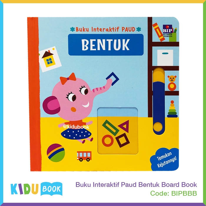 Buku Anak Belajar Menganal Bentuk Buku Interaktif Paud Bentuk Board Book Kidu Toys