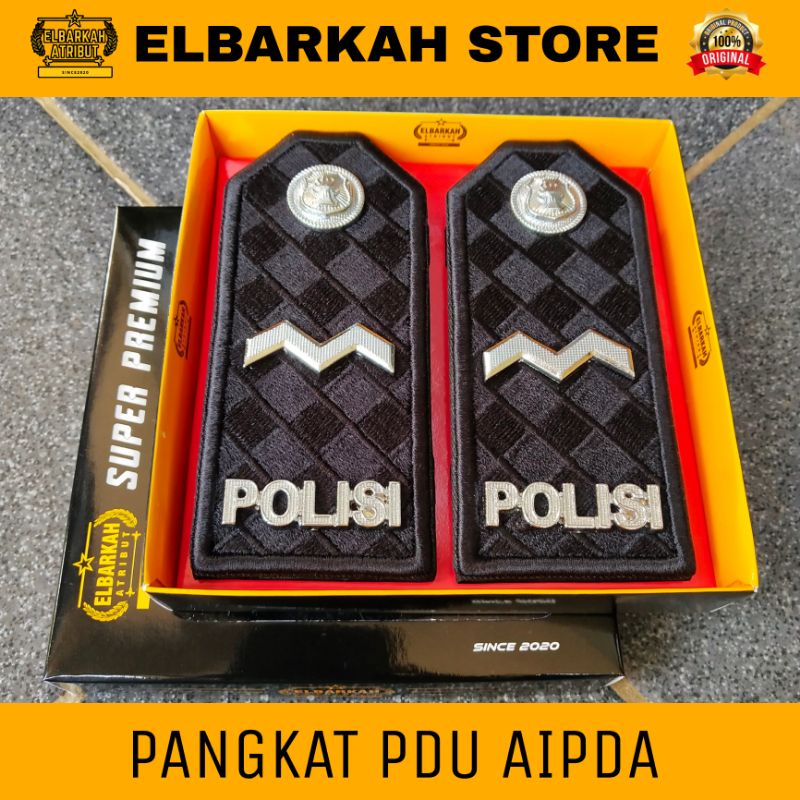 PANGKAT PDU AIPDA POLRI BORDIR MOTIF TIMBUL