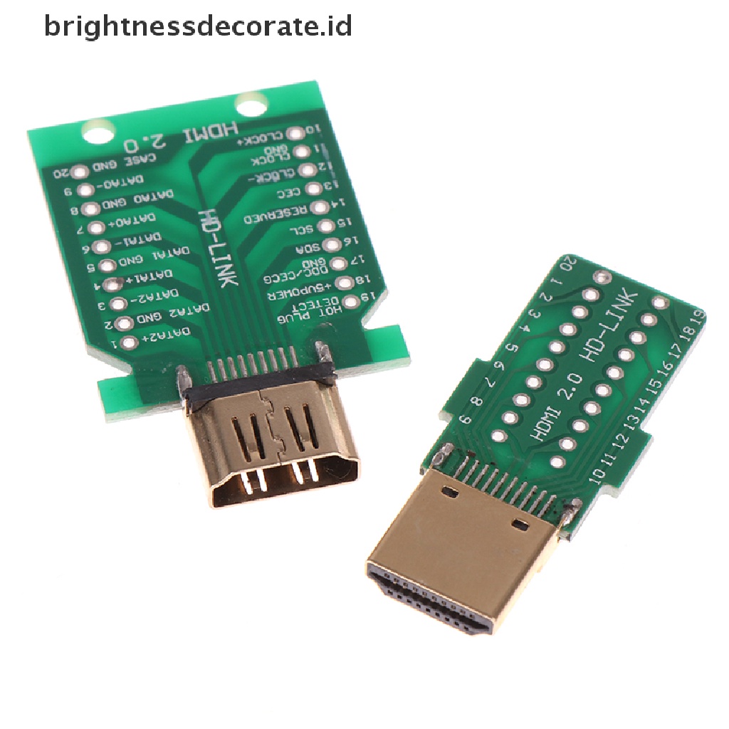 (Birth) 1pc Konektor Kabel Hdmi Standar Male Ke Female 19 Pin Diy