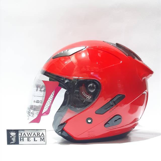 HELM KYT GALAXY RED MERAH CABE
