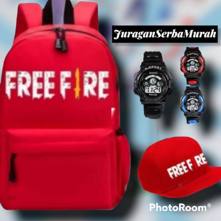 Best Seller.. Tas Ransel Sekolah Anak Laki Laki Karakter FF Murah