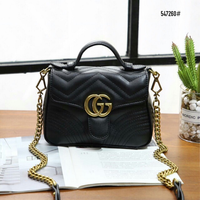 Gucci GG Marmont Mini Top Handle Bag